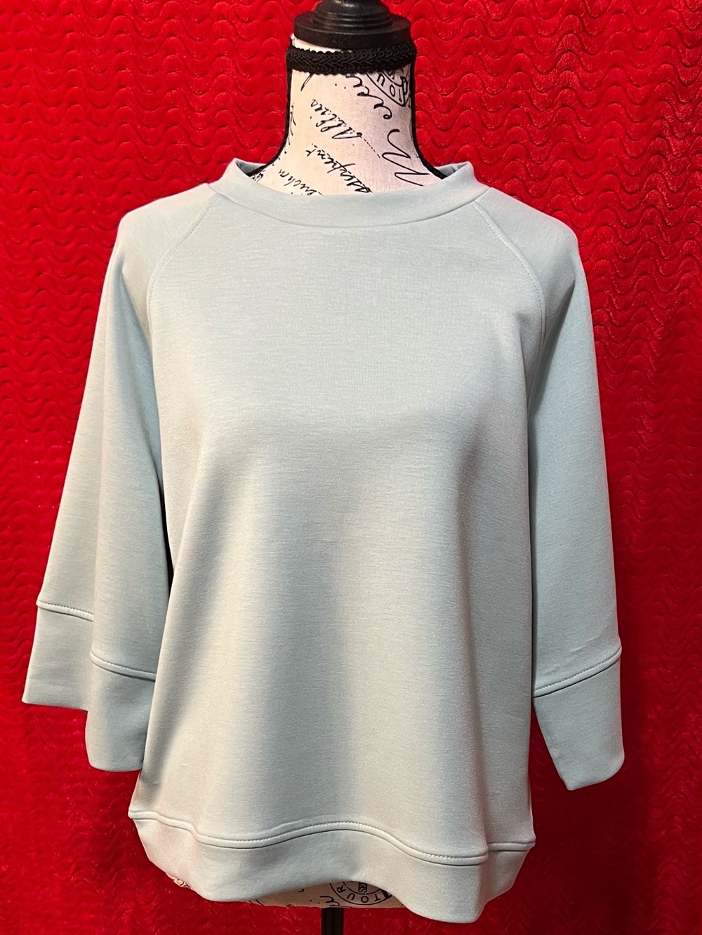 Zenana Outfitters Light Green  Relaxed Crewneck Sweatshirt
